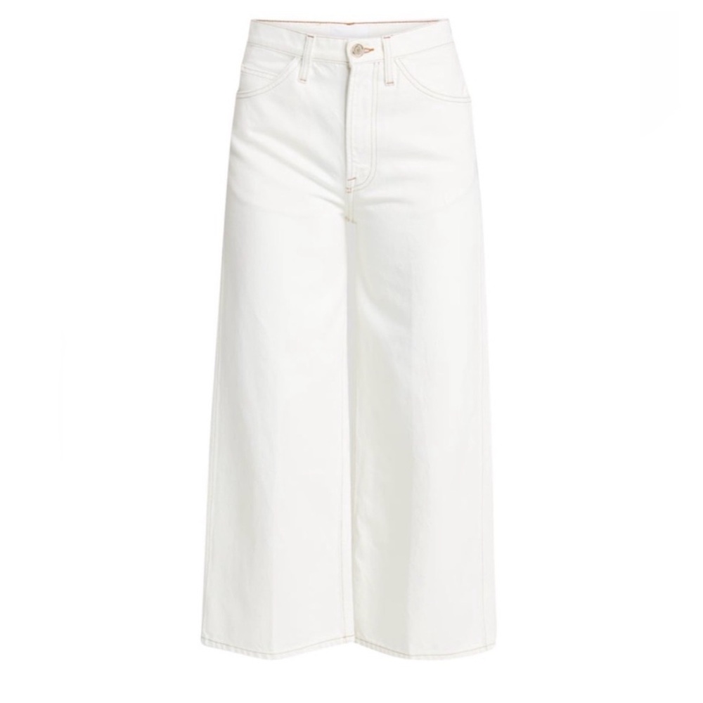 FRAME - Le Italien White Wide-Leg Jeans